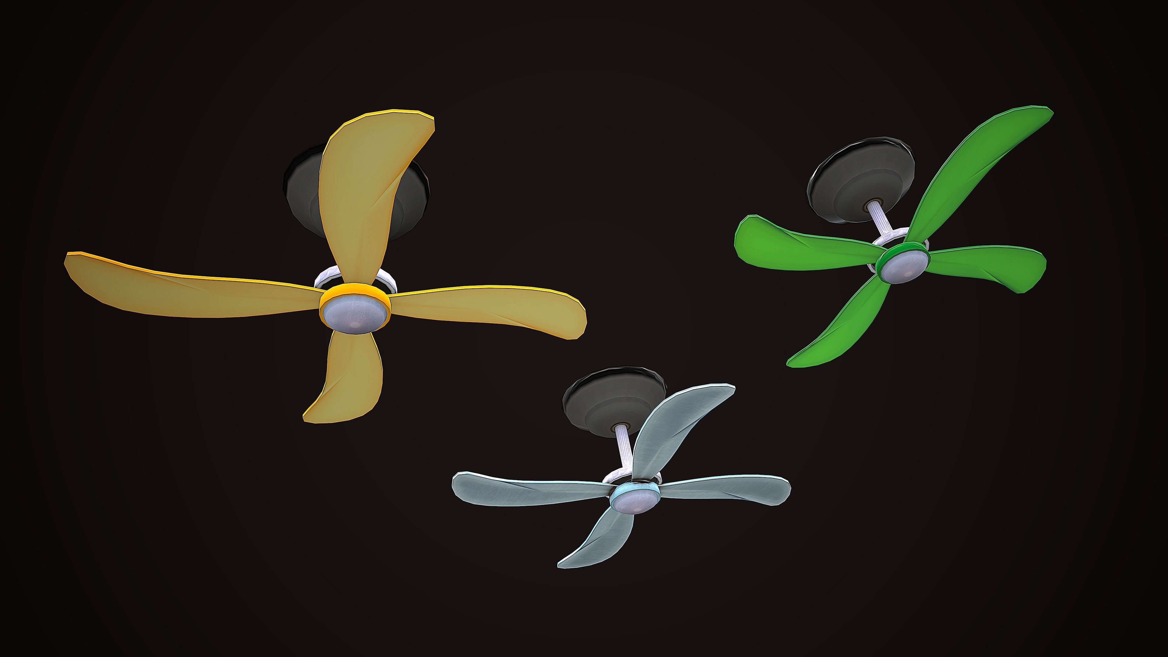 FAN PACK CARTOON STYLIZED Low-poly 3D model_16