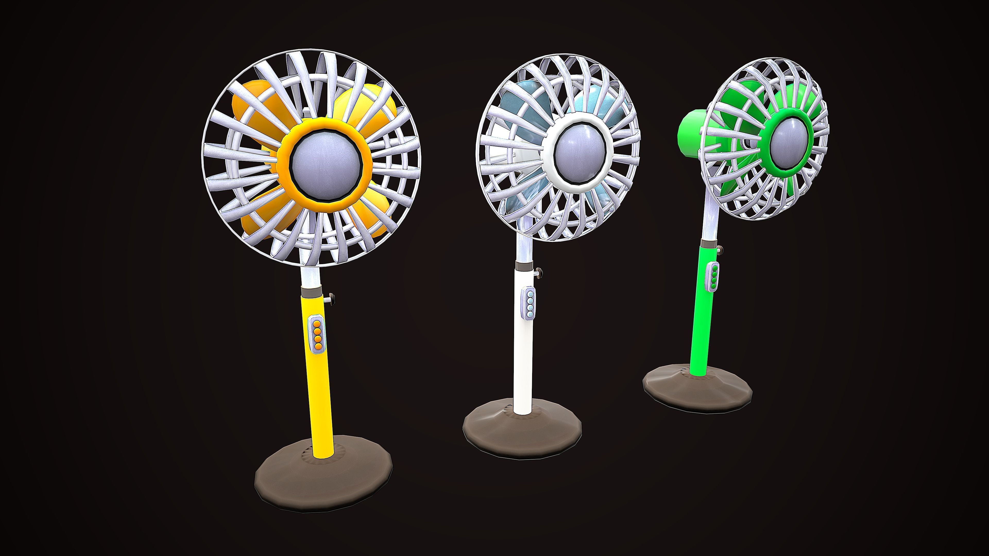 FAN PACK CARTOON STYLIZED Low-poly 3D model_14