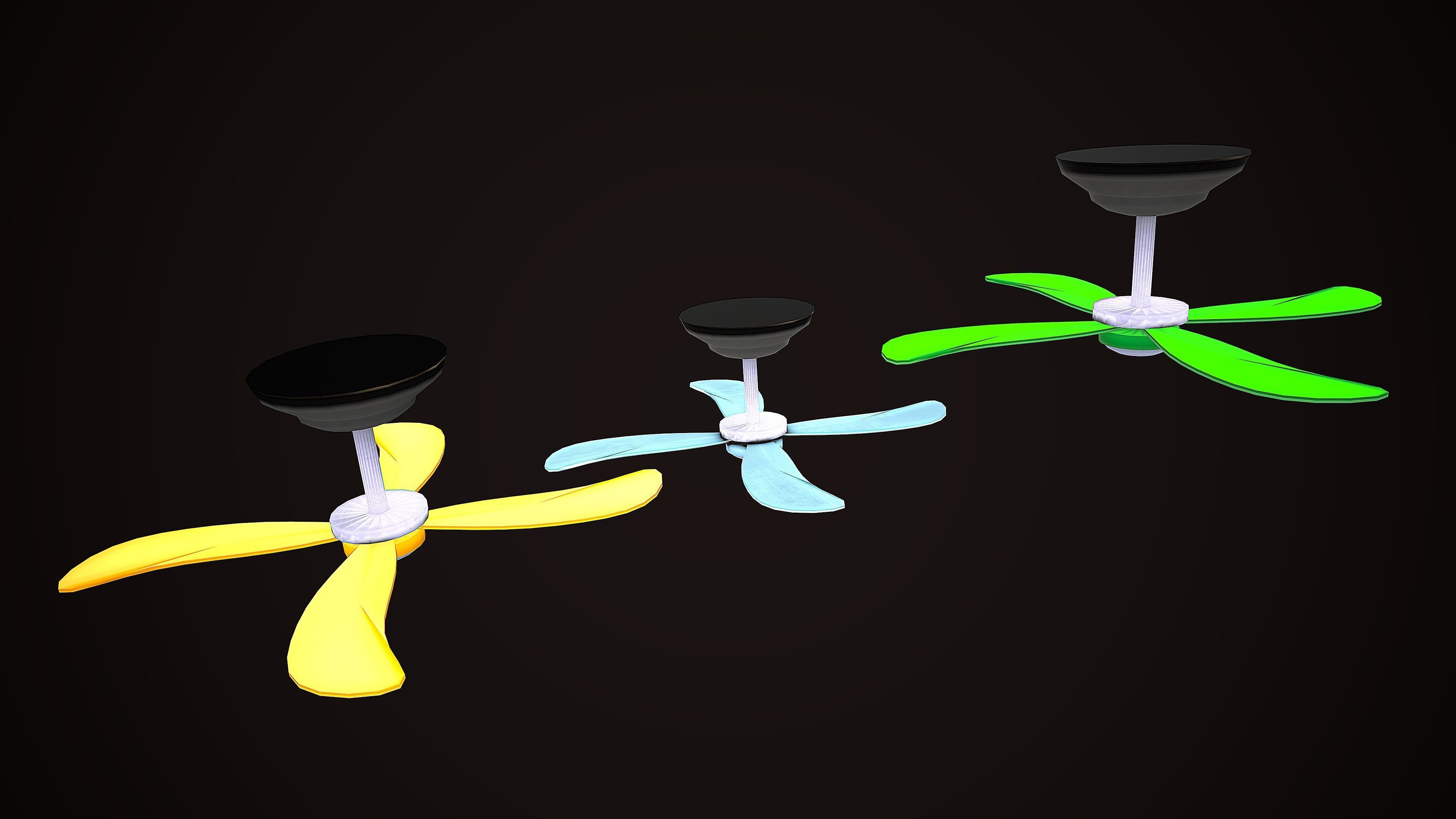 FAN PACK CARTOON STYLIZED Low-poly 3D model_18