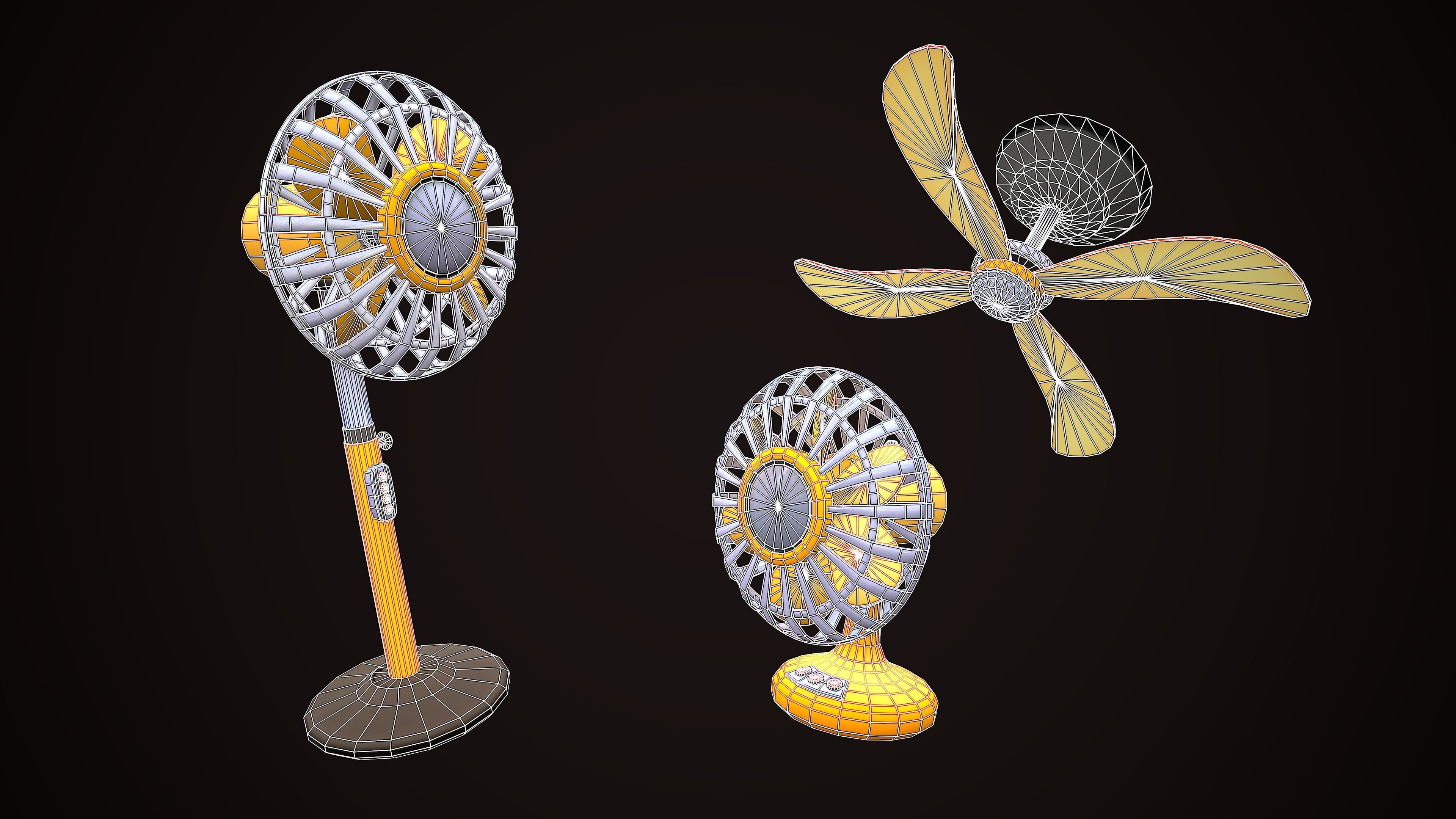 FAN PACK CARTOON STYLIZED Low-poly 3D model_10
