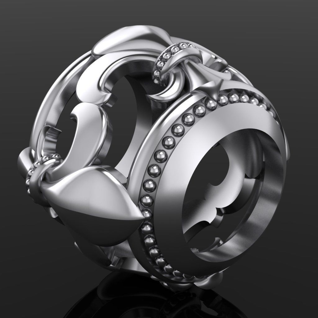 Royal lily pedant 3D print model_3