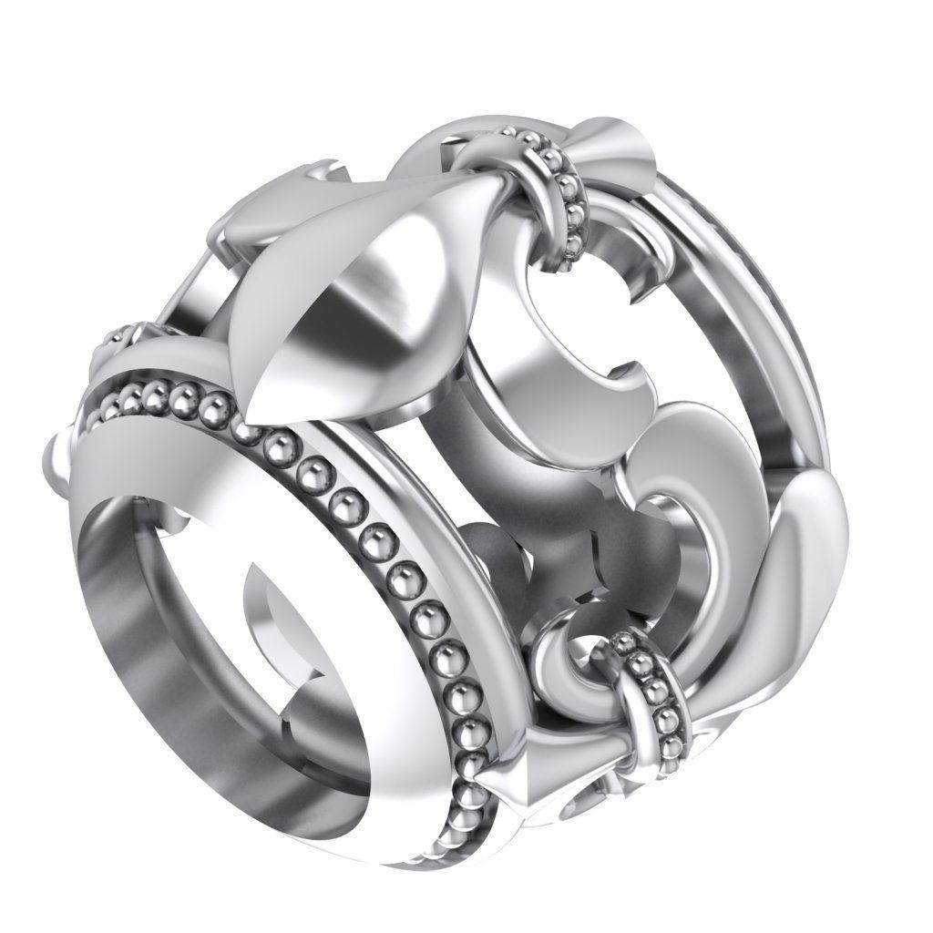 Royal lily pedant 3D print model_6