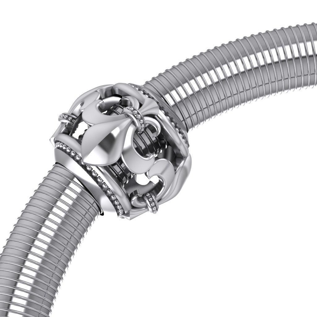 Royal lily pedant 3D print model_4