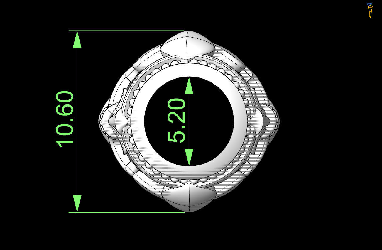 Royal lily pedant 3D print model_8