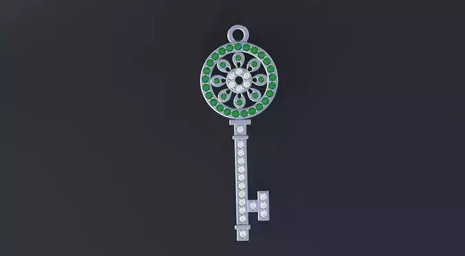 Jewelry Pendant necklace Key 3D print model  or CNC
