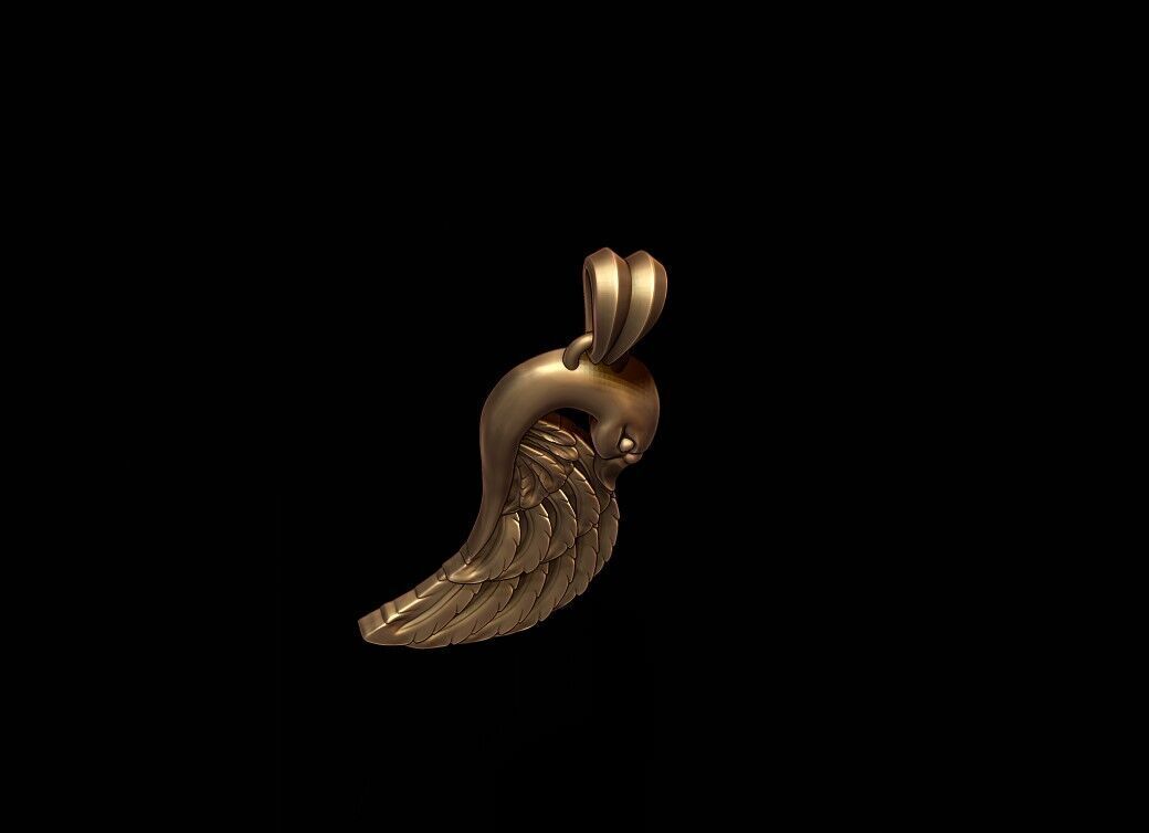 Swan pendant 3D print model_2