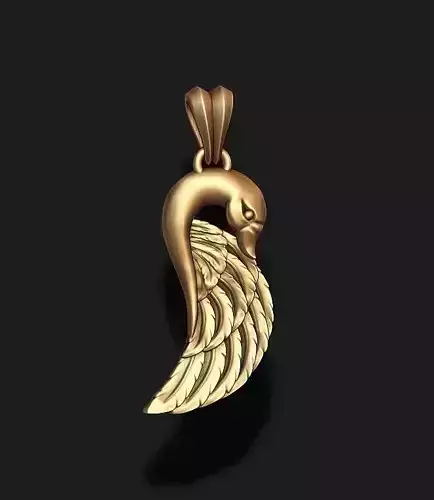 Swan pendant 3D print model