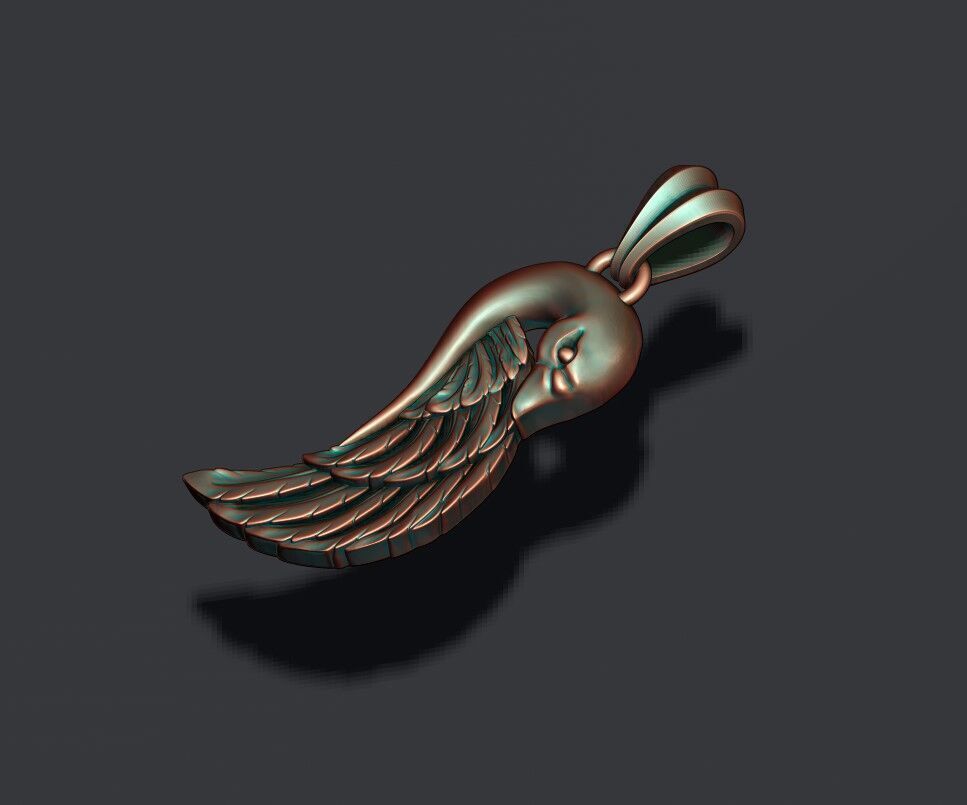 Swan pendant 3D print model_7