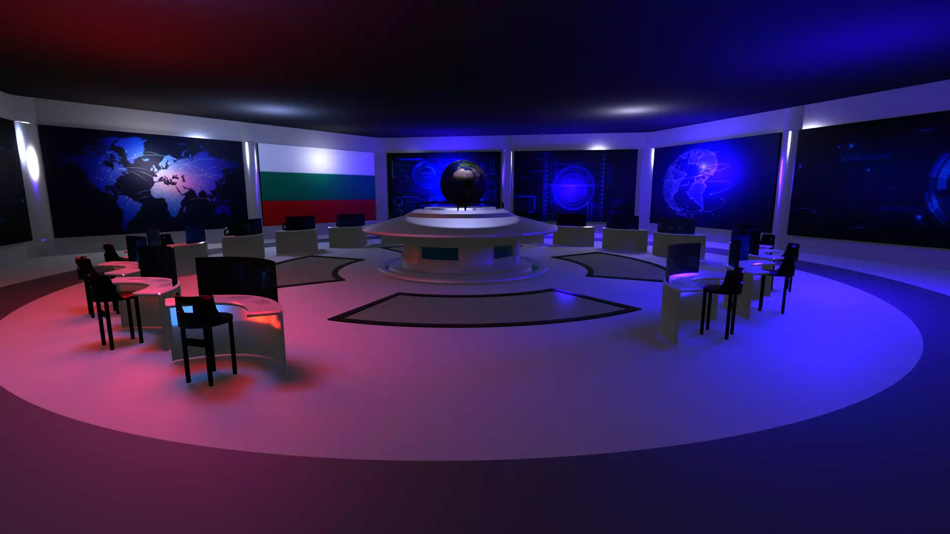 Command Center - Control Room- Military Base - Bulgaria Low-poly 3D model_0