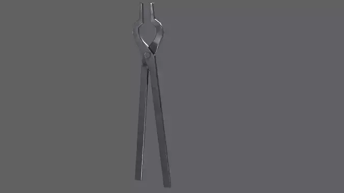 Medieval Tong Low-poly 3D model