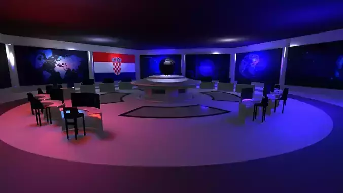 Command Center - Control Room- Military Base - Croatia Low-poly 3D model