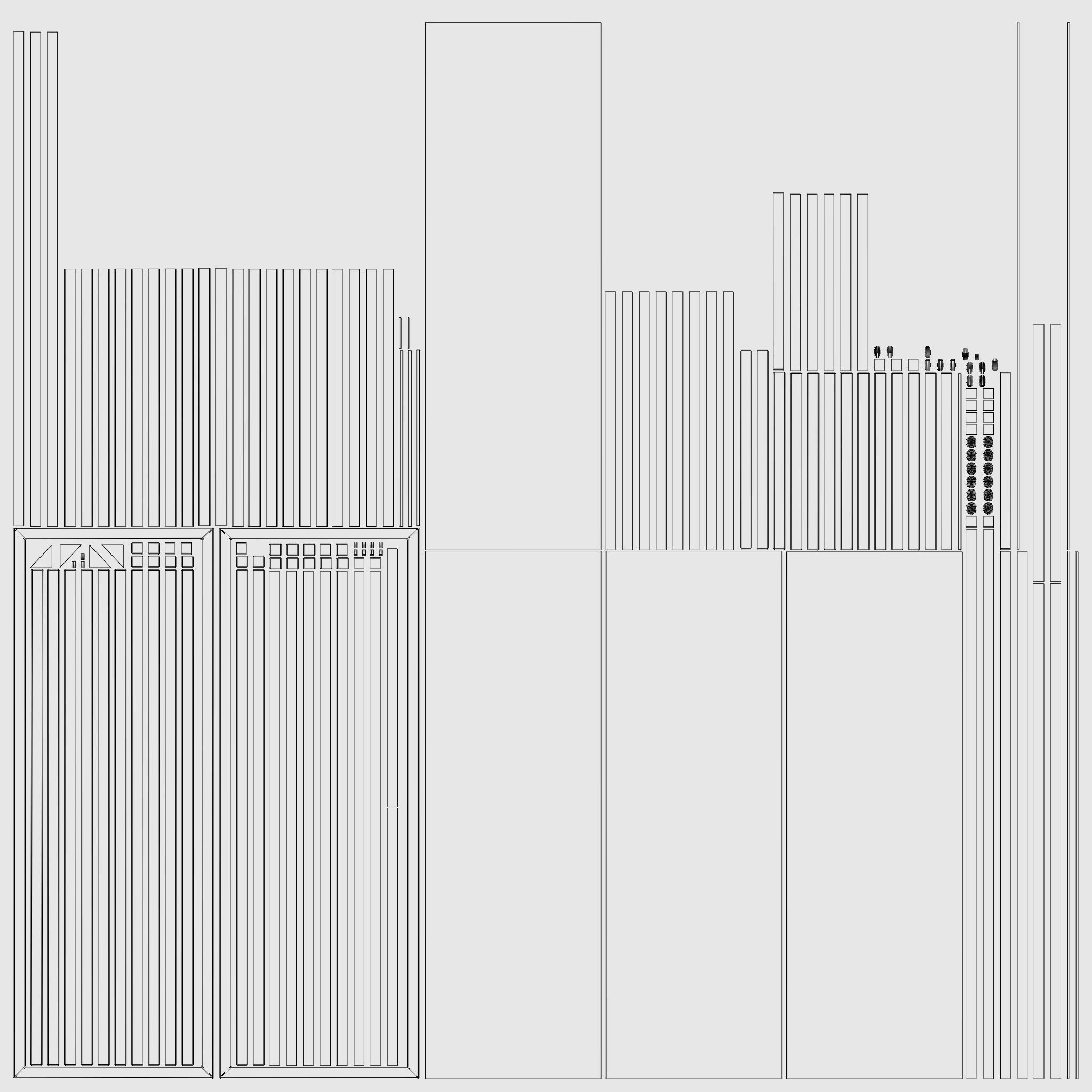 IKEA shelving unit VITTSJO black metal with glass Low-poly 3D model_9