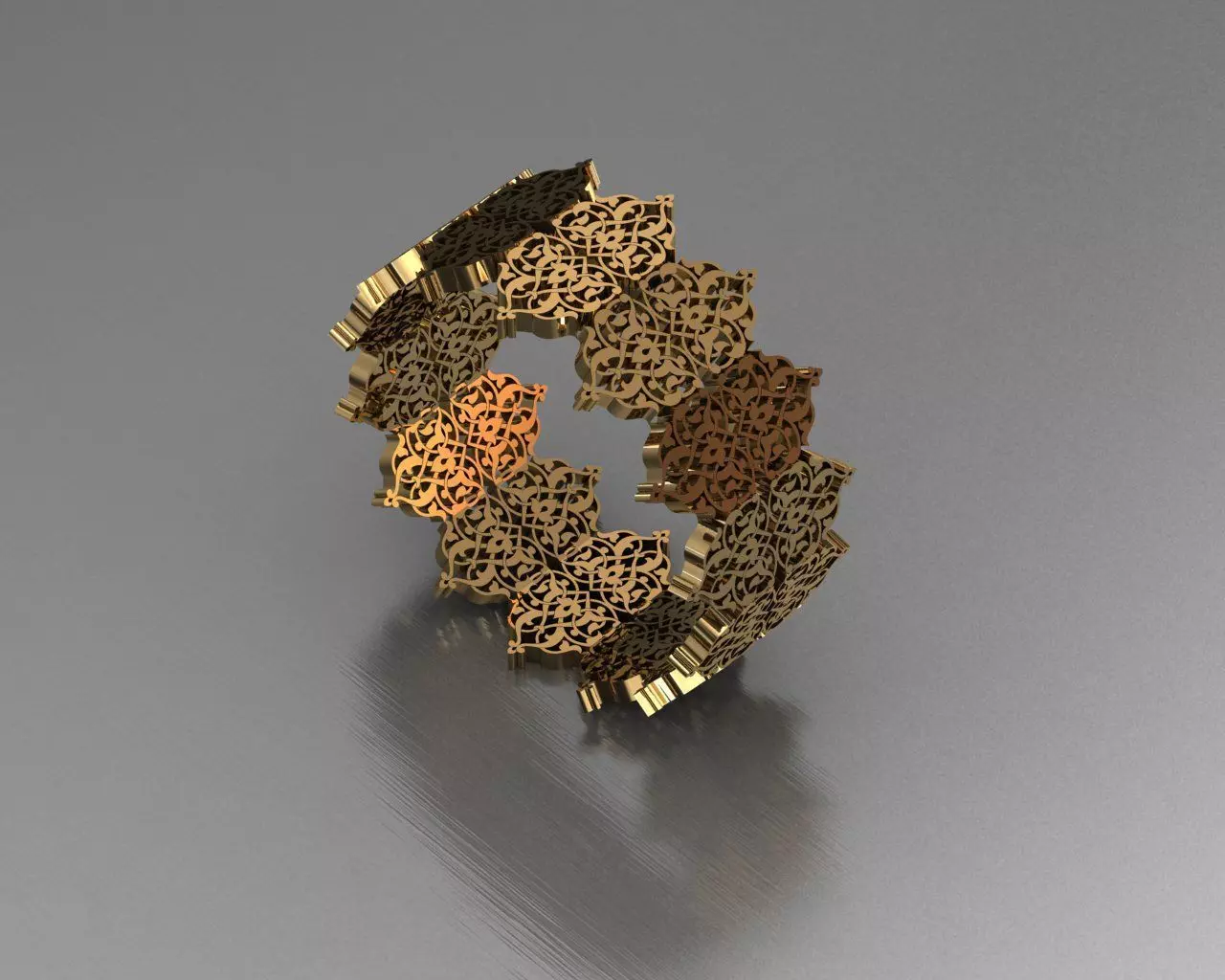 Griffin4 gold - plated ring Free 3D model