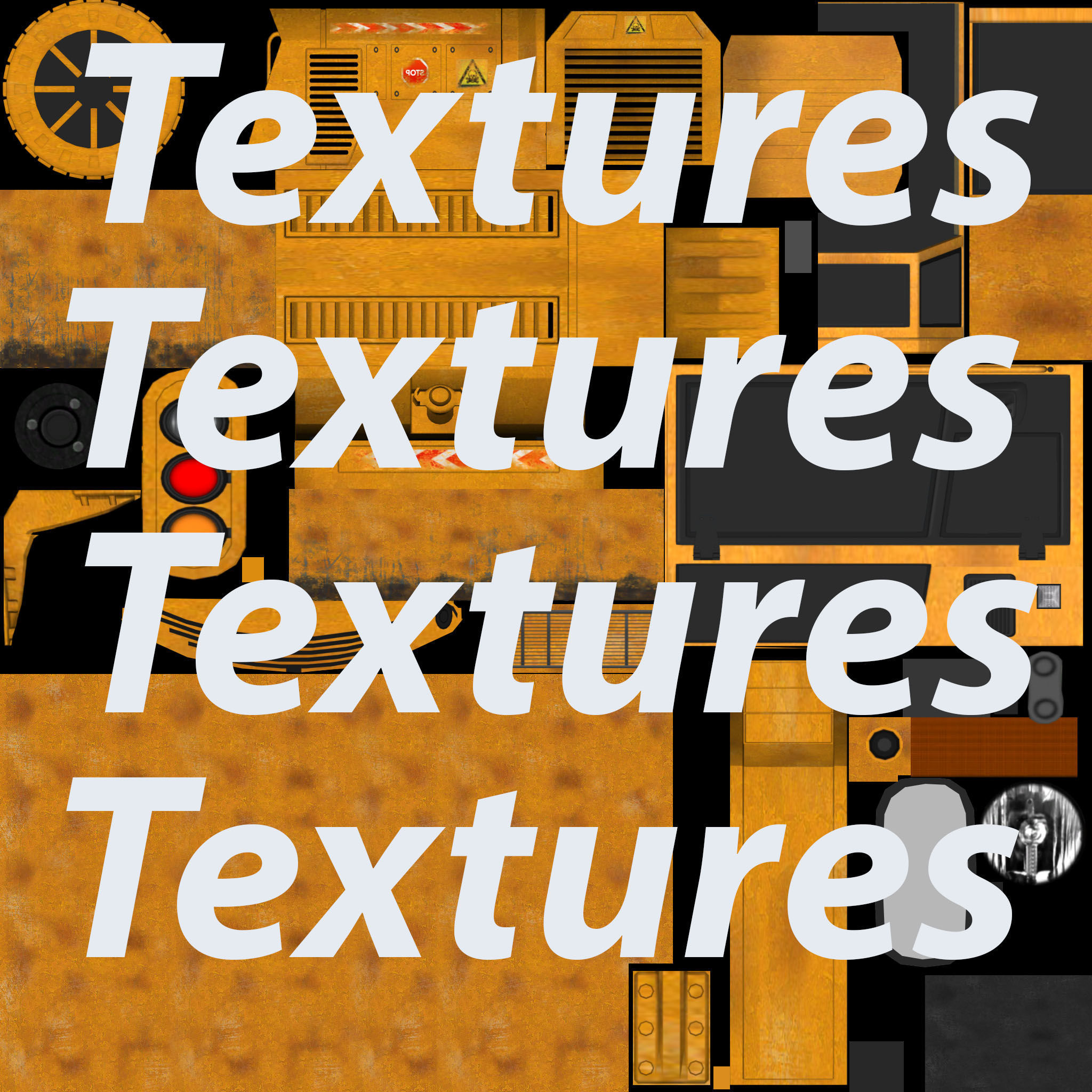 Grader truck Low-poly 3D model_3