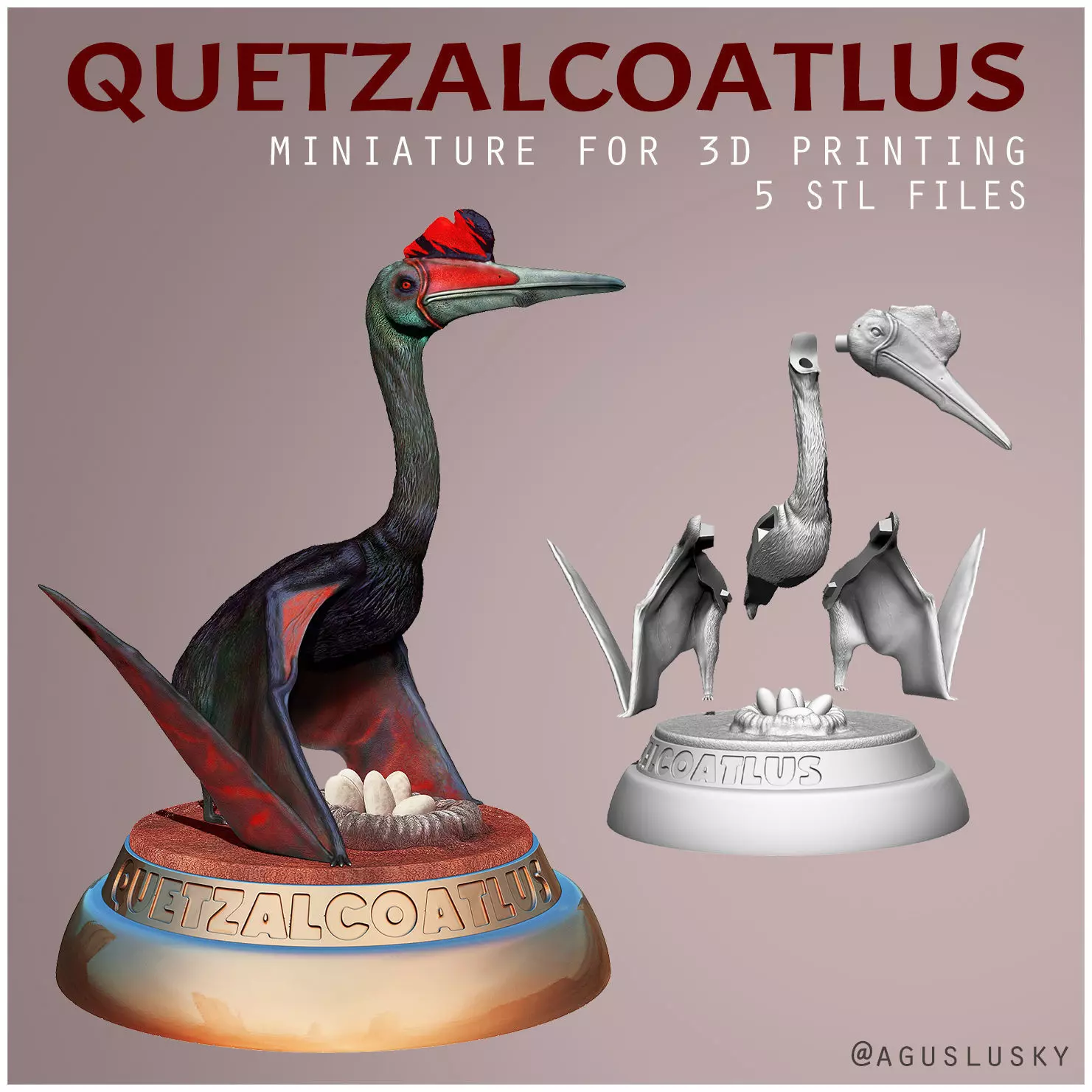 Quetzalcoatlus for 3D Printing 3D print model_0