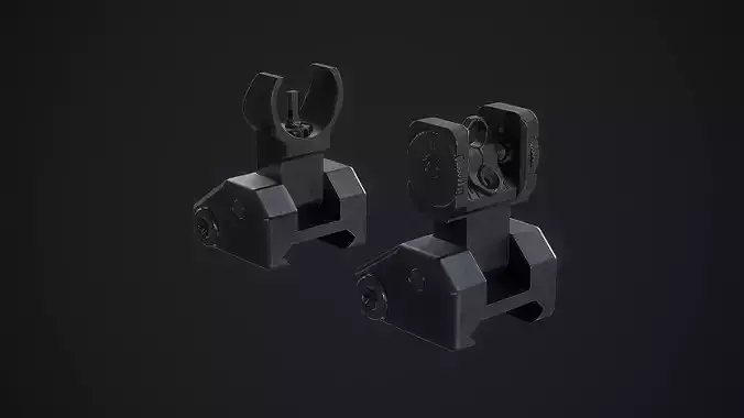 SIG SAUER Rear Flip Up Sights Low-poly 3D model