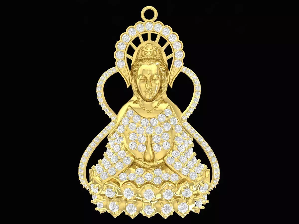 Luxury Diamond Buddha Pendant 3D Model 3297 3D print model