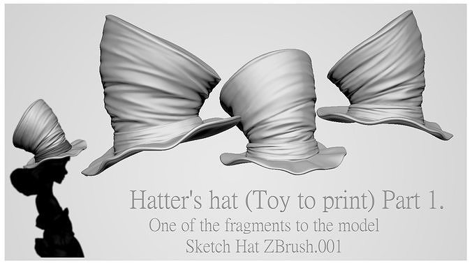 Hatters Hat - Toy model to print  Part 01 Free 3D print model