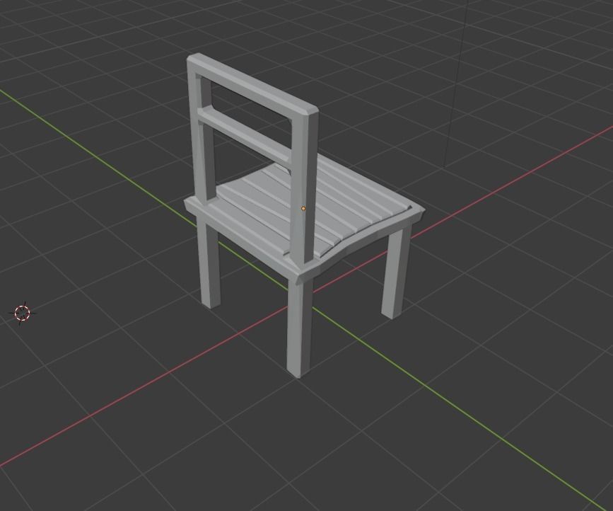Low Poly Furniture Set table and chairs Free low-poly 3D model_4