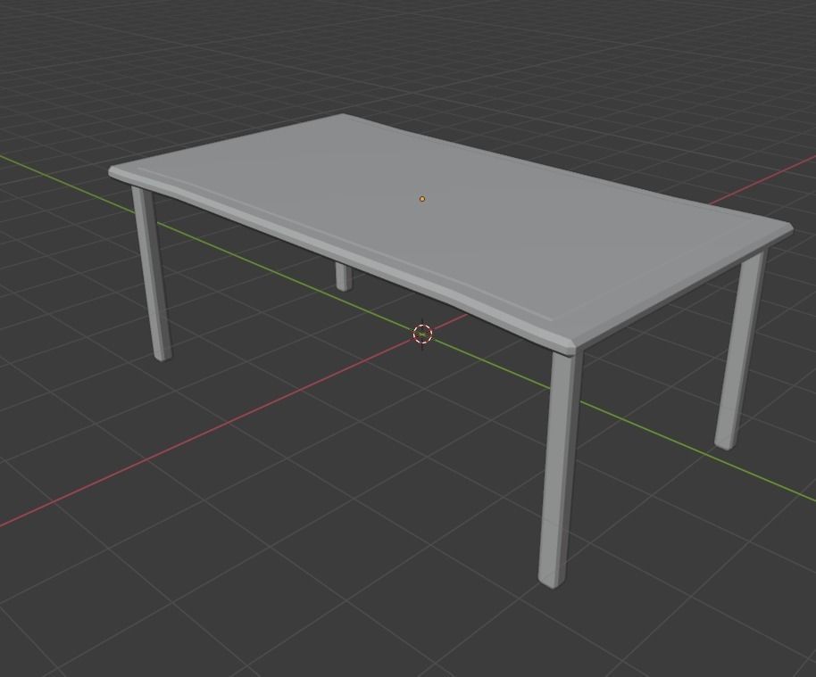 Low Poly Furniture Set table and chairs Free low-poly 3D model_2