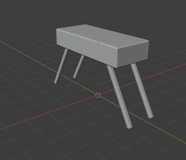 Low Poly Furniture Set table and chairs Free low-poly 3D model_6