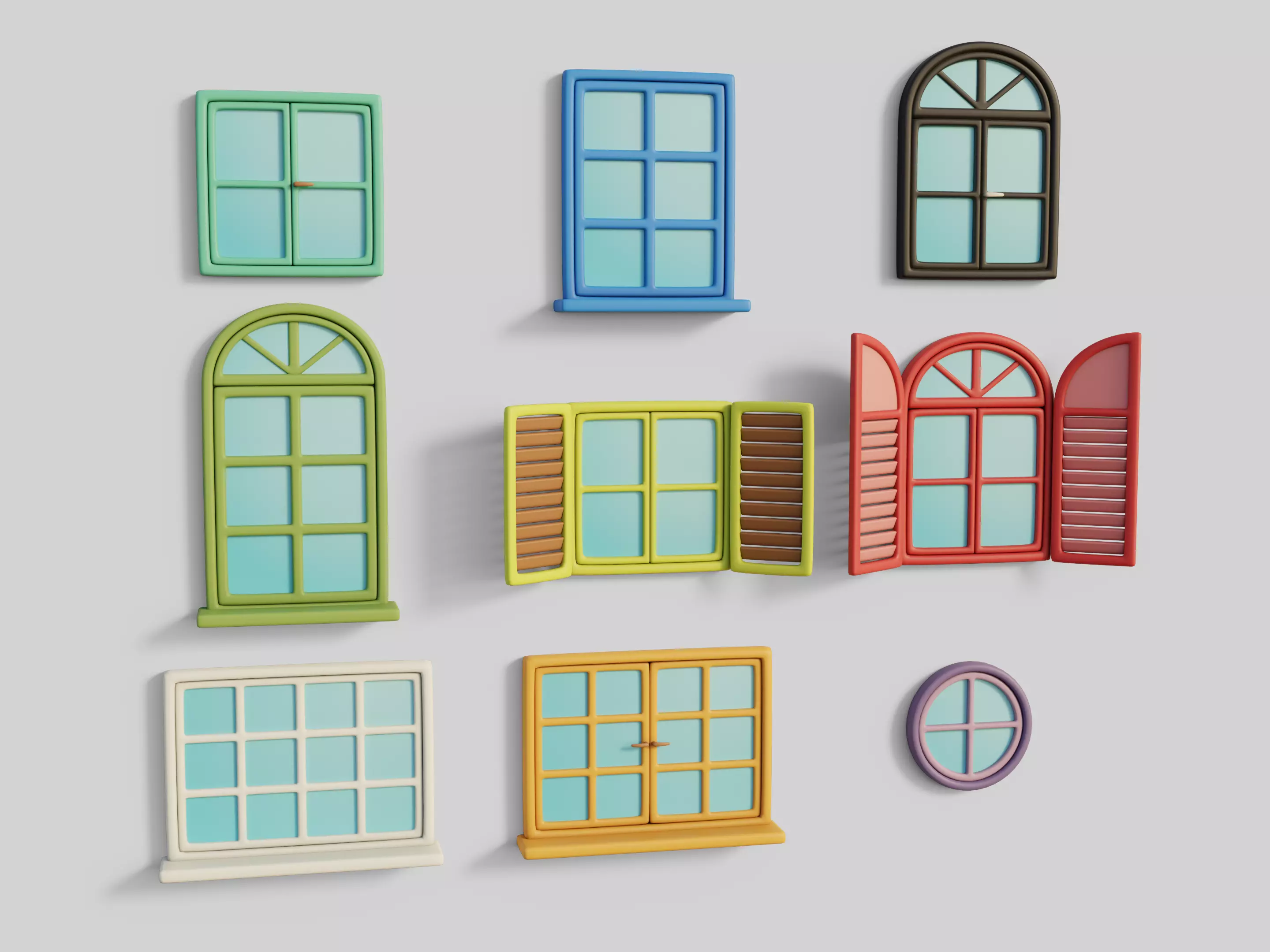 Cartoon Windows Collection 1 3D model_0