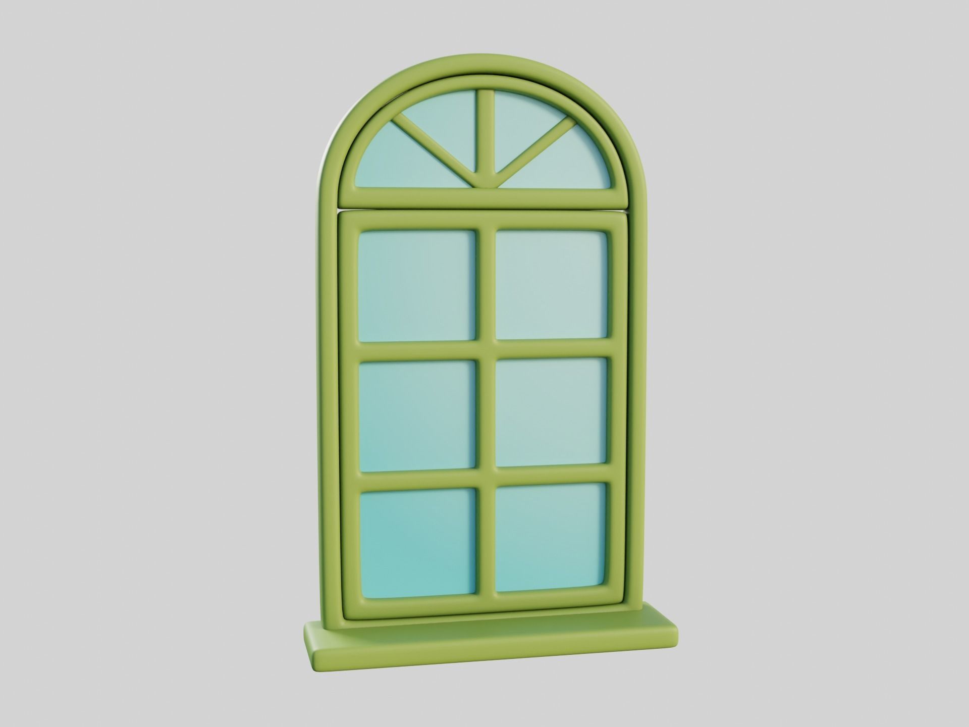 Cartoon Windows Collection 1 Low-poly 3D model_7
