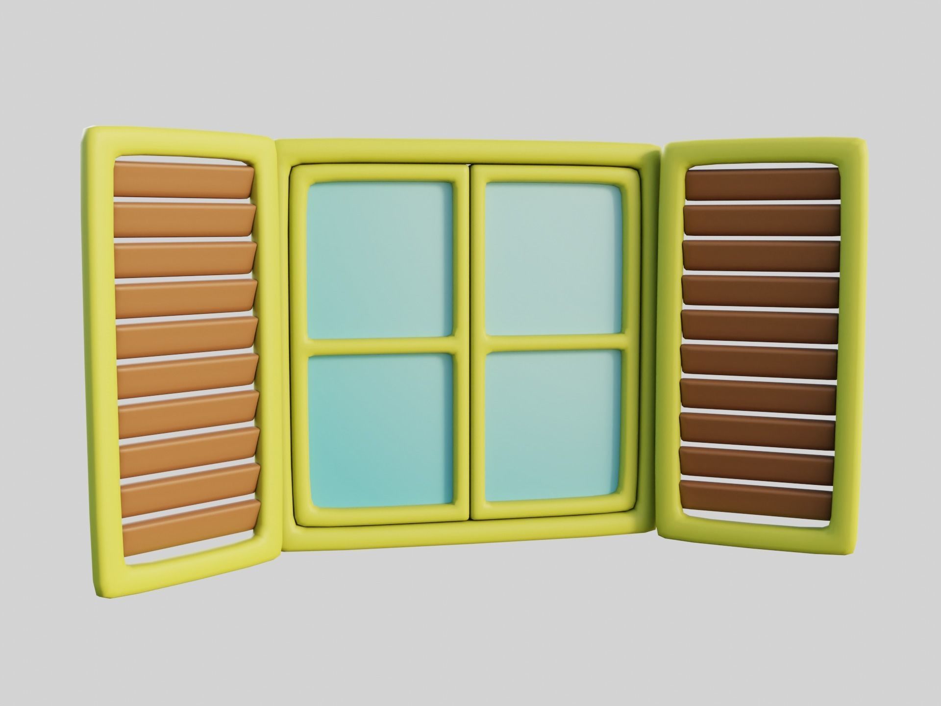 Cartoon Windows Collection 1 Low-poly 3D model_12