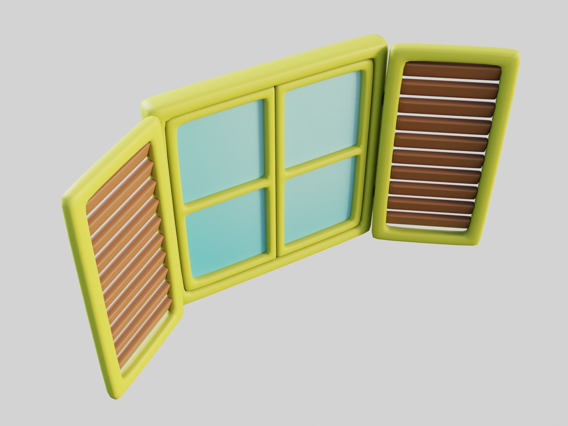 Cartoon Windows Collection 1 Low-poly 3D model_15