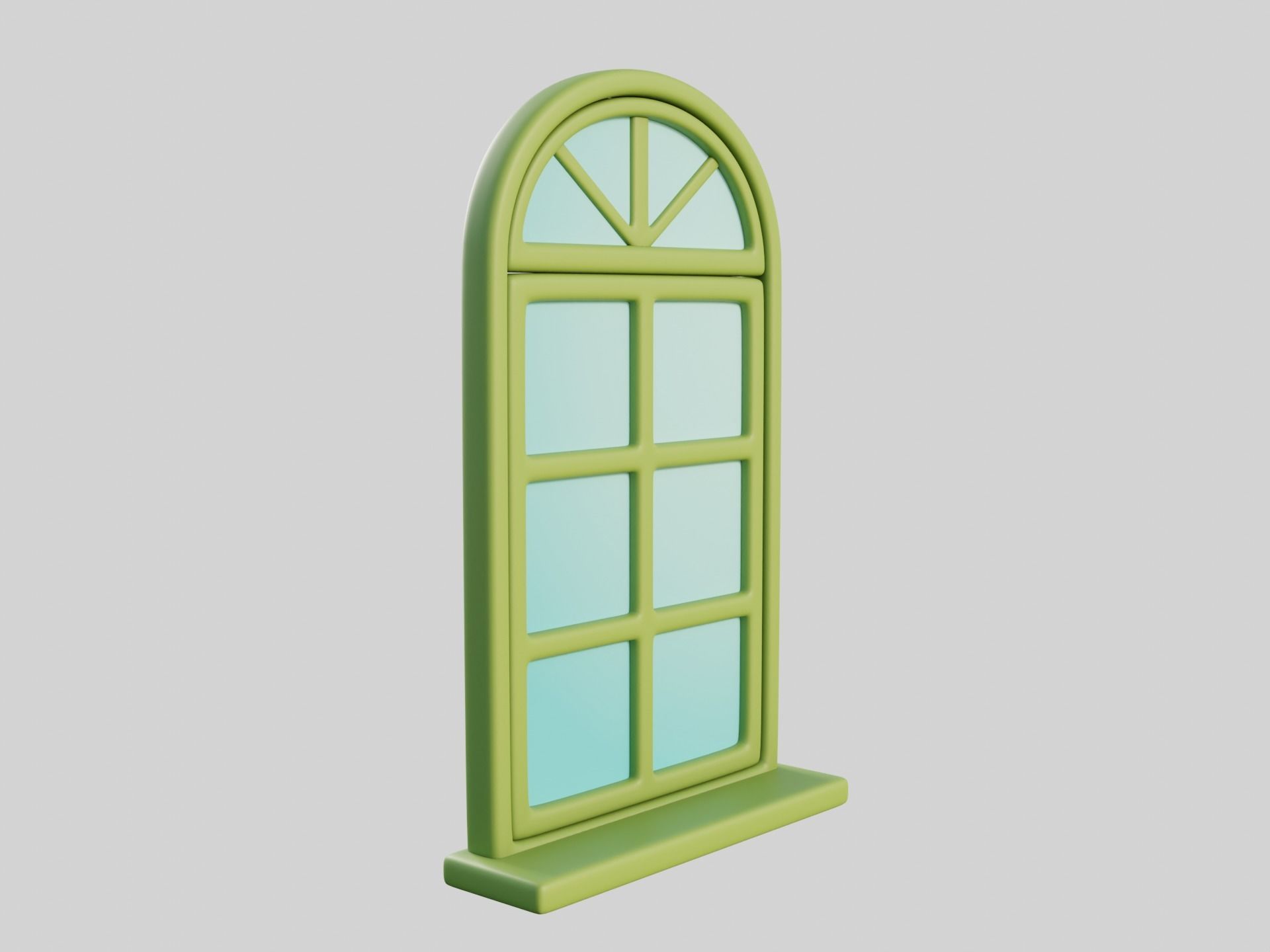 Cartoon Windows Collection 1 Low-poly 3D model_8