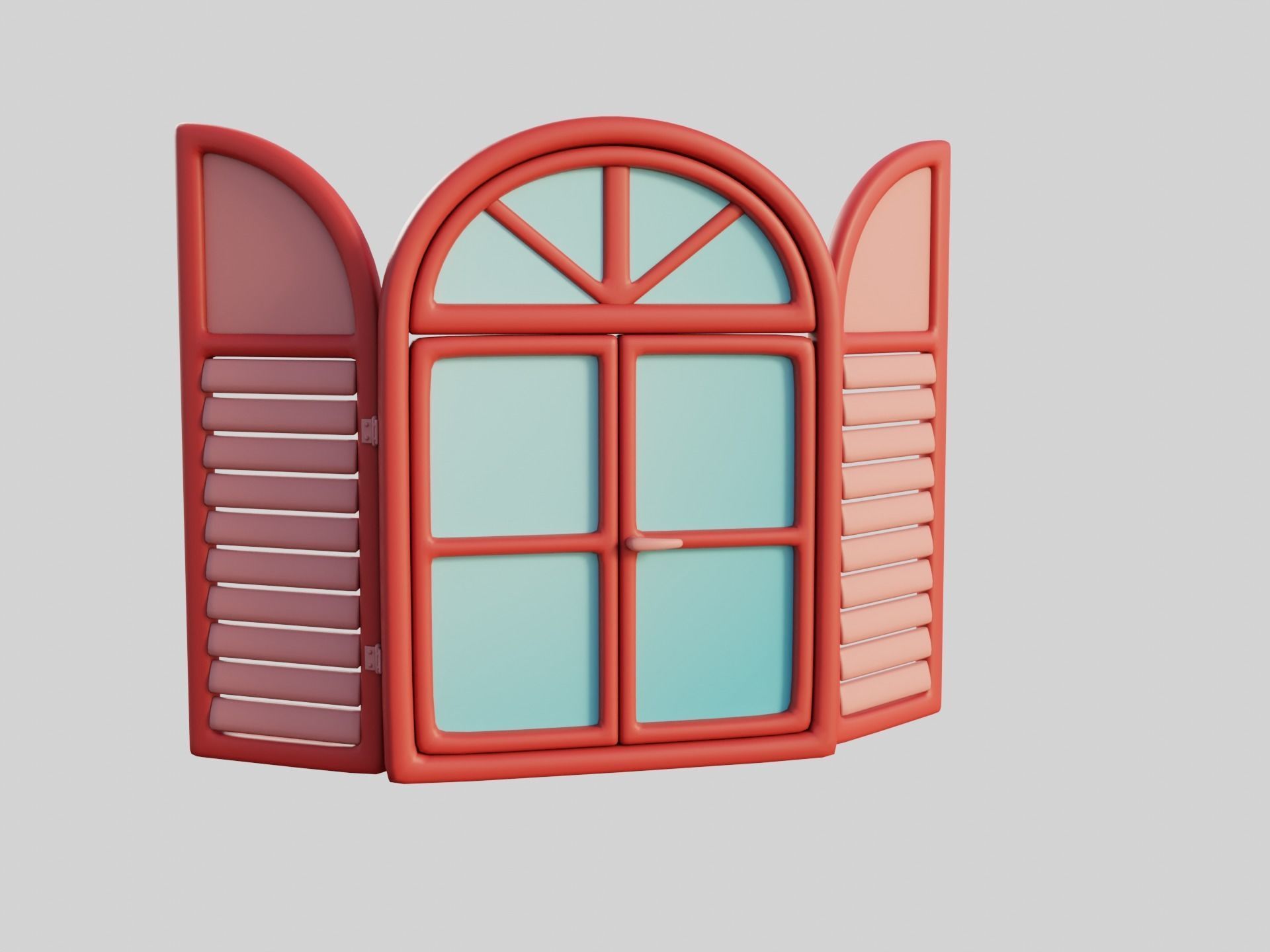 Cartoon Windows Collection 1 Low-poly 3D model_19