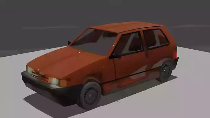 3d Model Fiat Uno low poly
