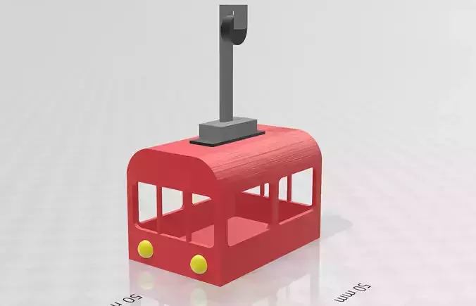 Simple Cable Car 3D print model