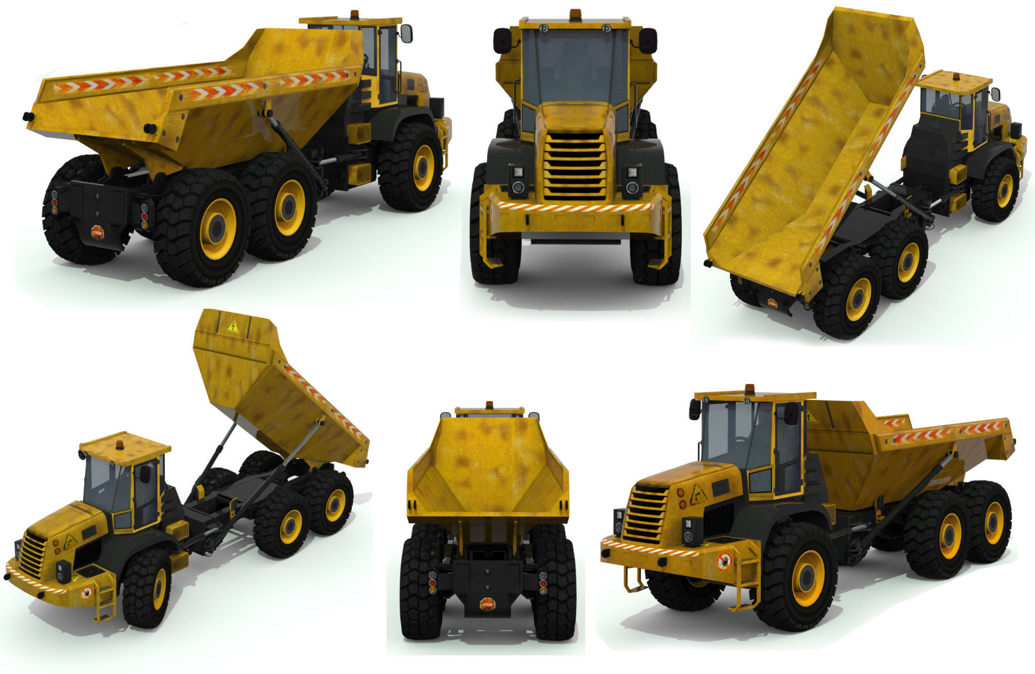 Dump Truck Low-poly 3D model_1