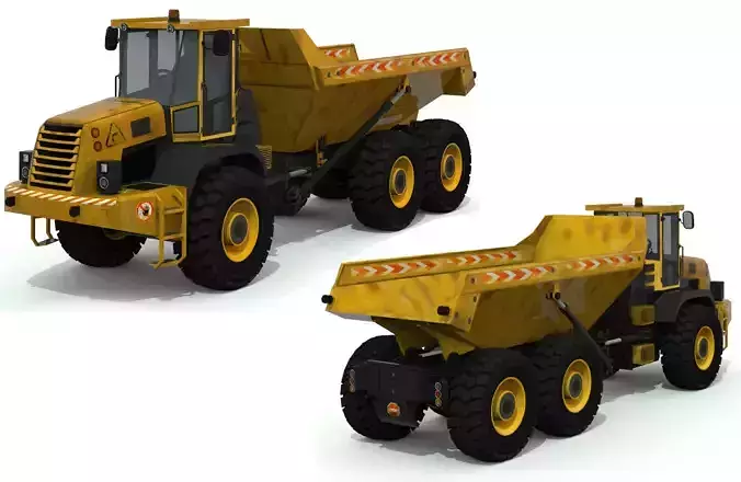 Dump Truck Low-poly 3D model