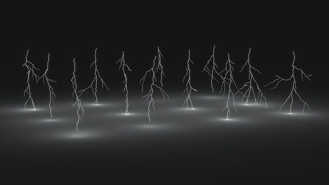 Lightning Bolt Pack - 12 variations 3D model