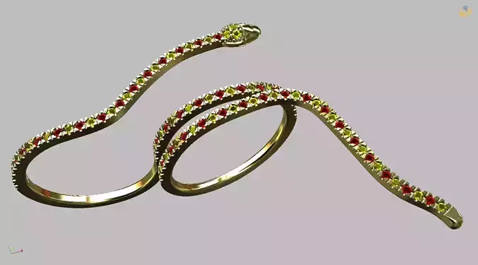 Snake ring two turns