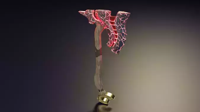 LavaAxe LowPoly PBR GameReady model two axes