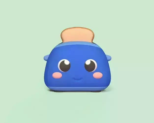 Cute Toaster 3D print model