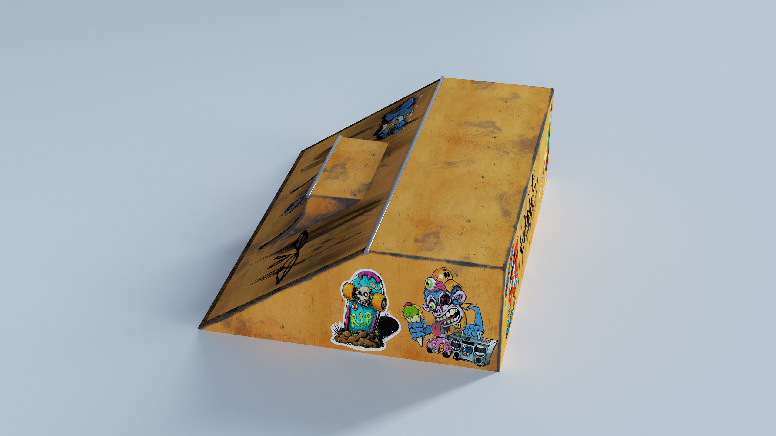 Skate Park Low-poly 3D model_3