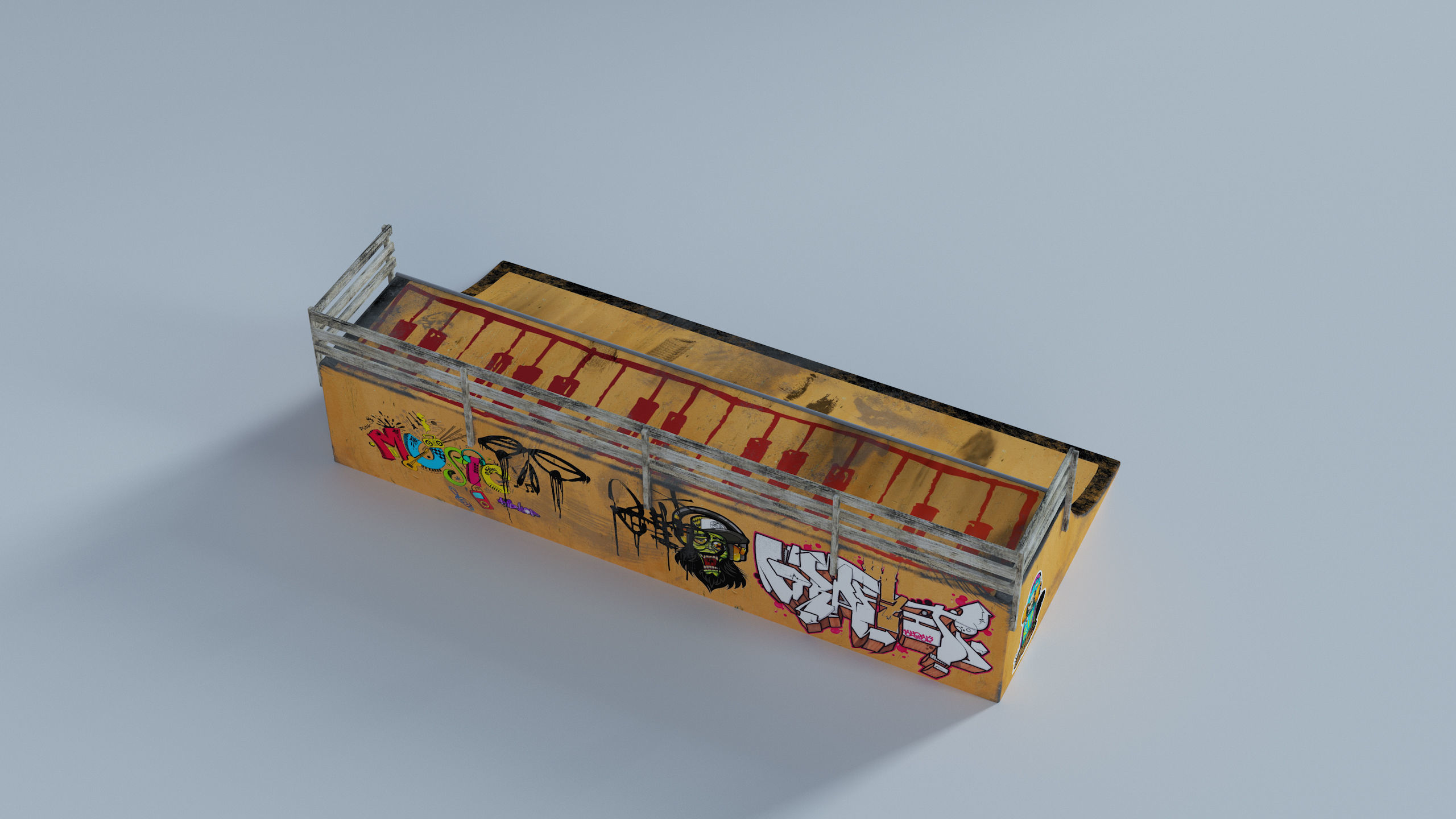 Skate Park Low-poly 3D model_53