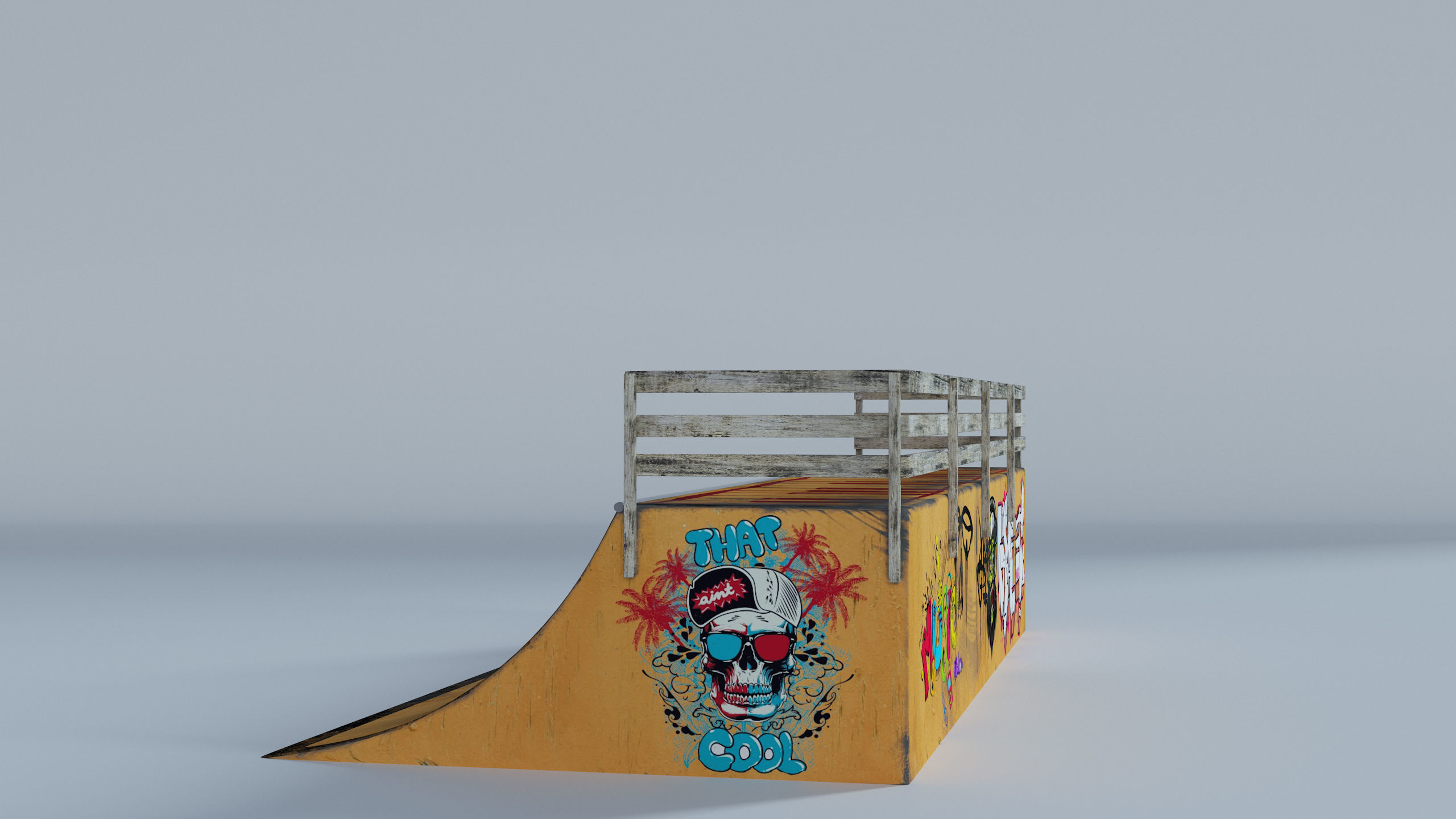 Skate Park Low-poly 3D model_58