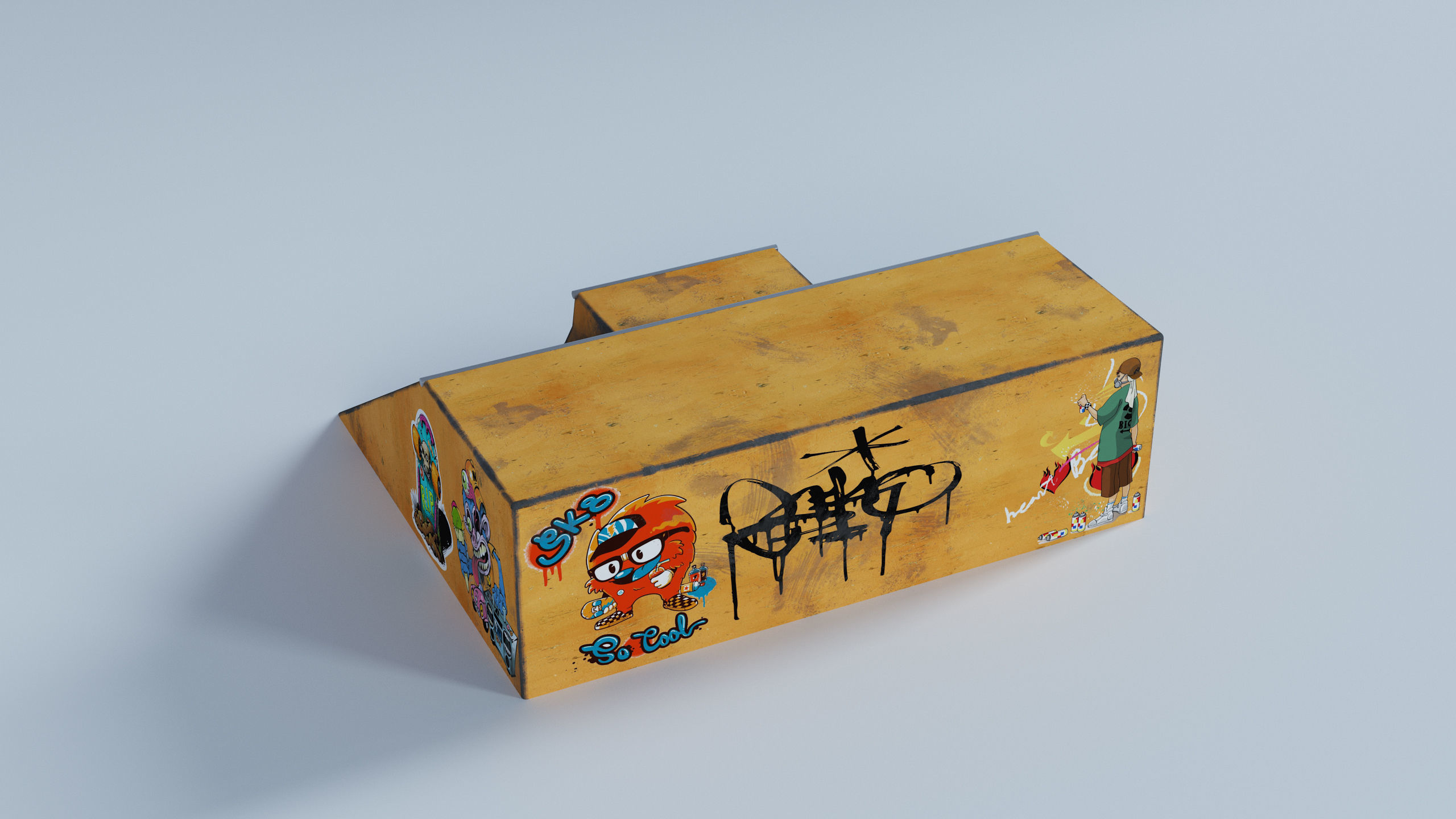 Skate Park Low-poly 3D model_10