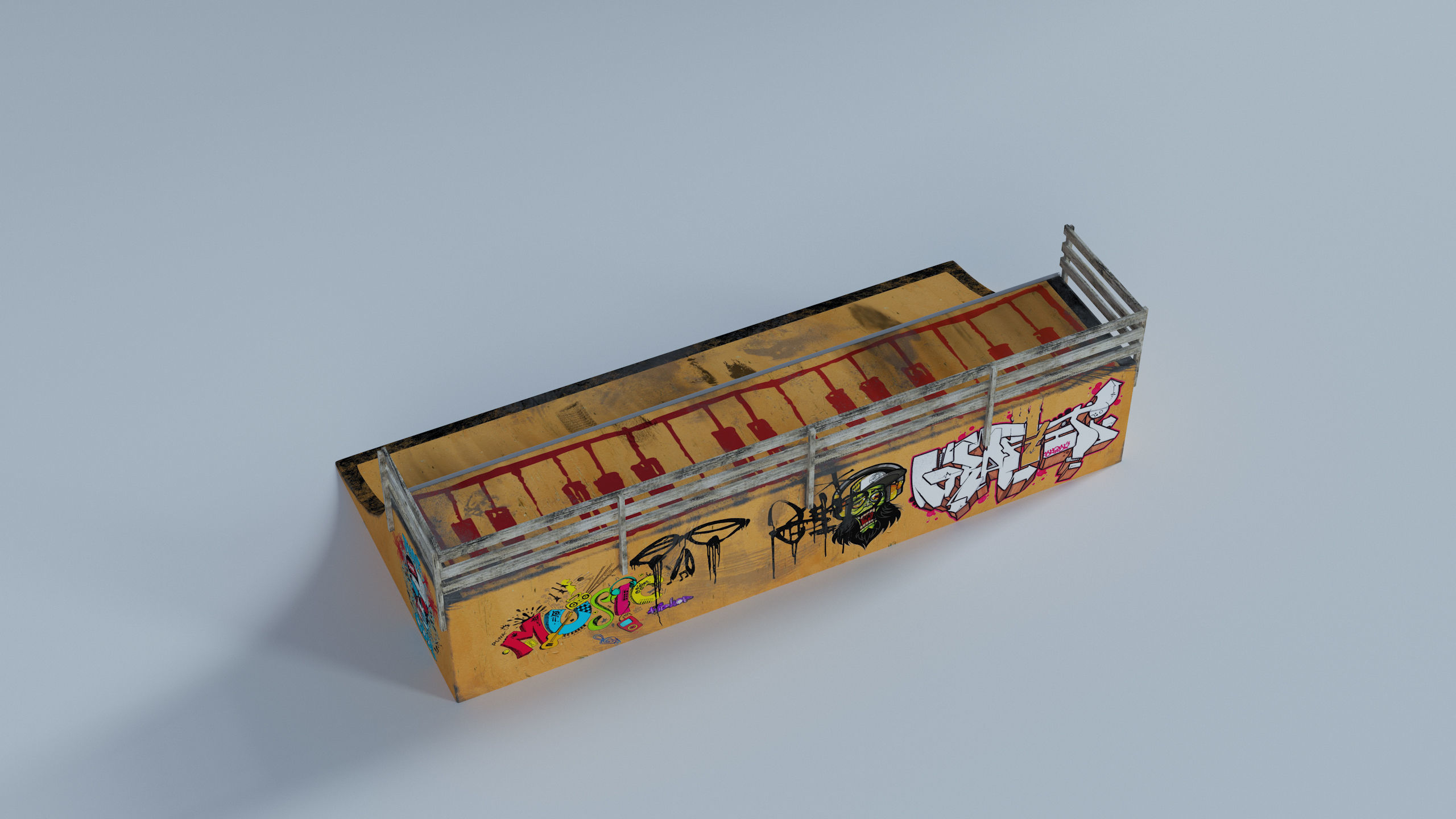 Skate Park Low-poly 3D model_54