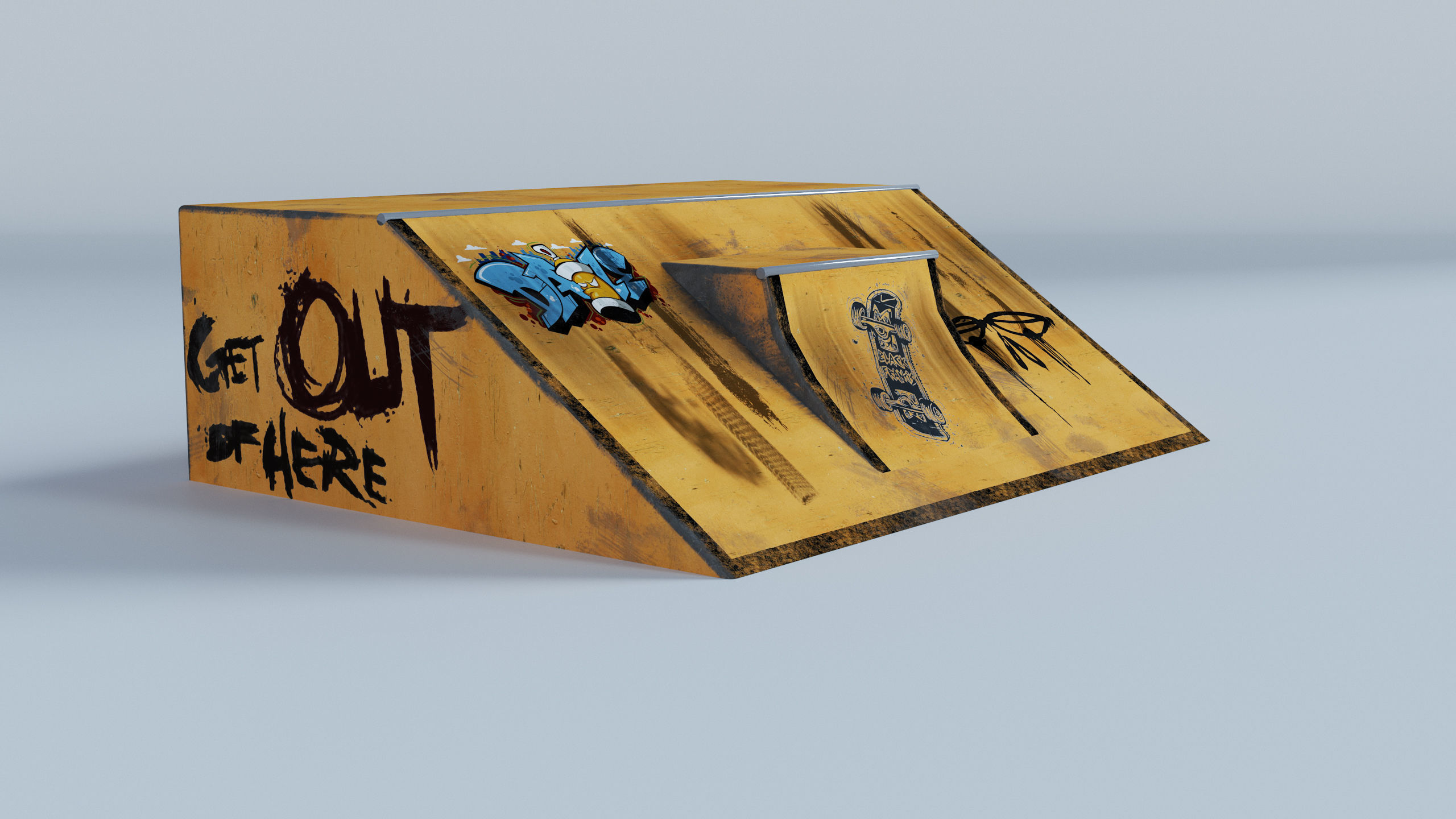 Skate Park Low-poly 3D model_5