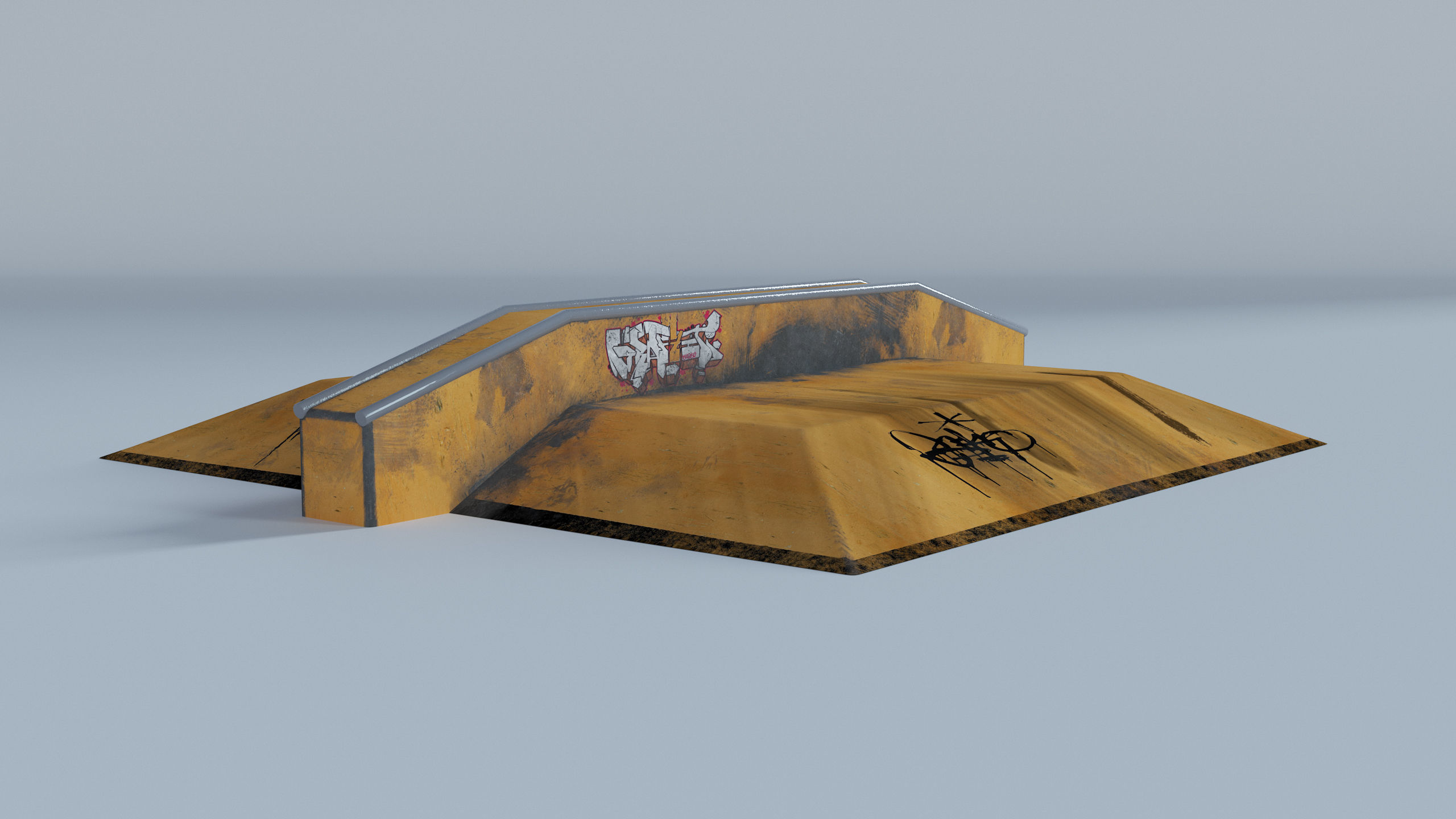 Skate Park Low-poly 3D model_26