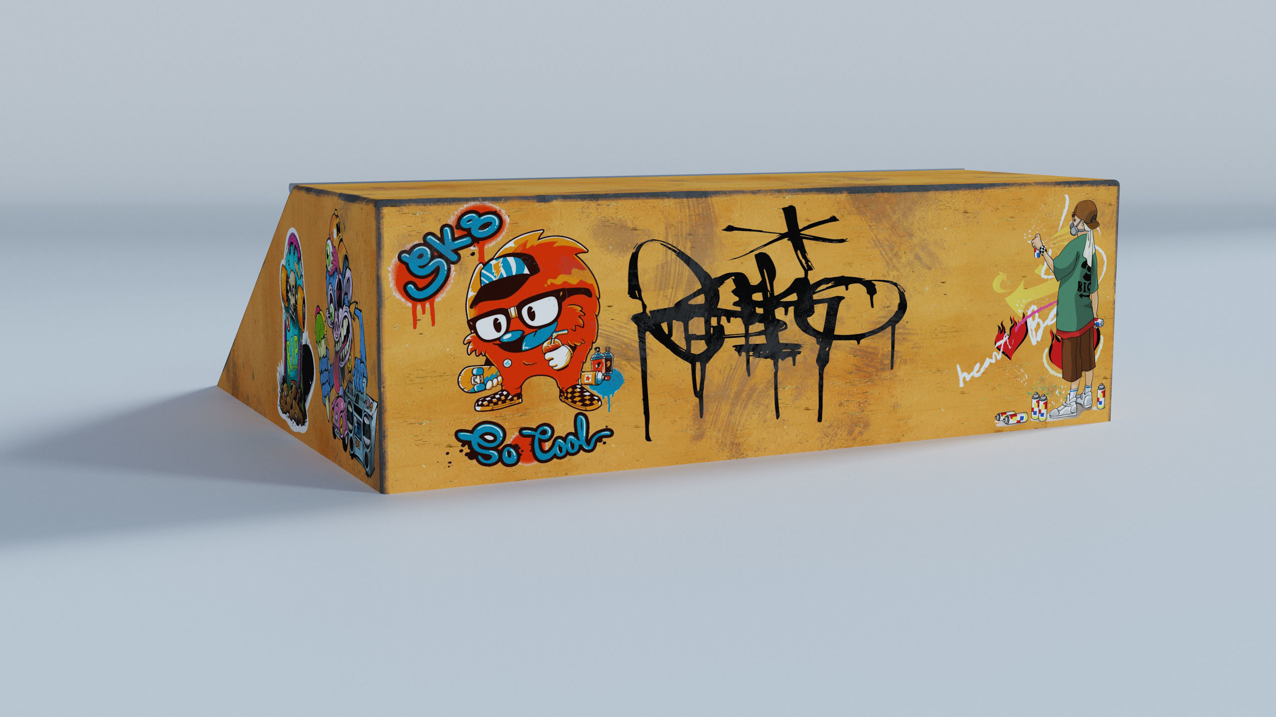 Skate Park Low-poly 3D model_9