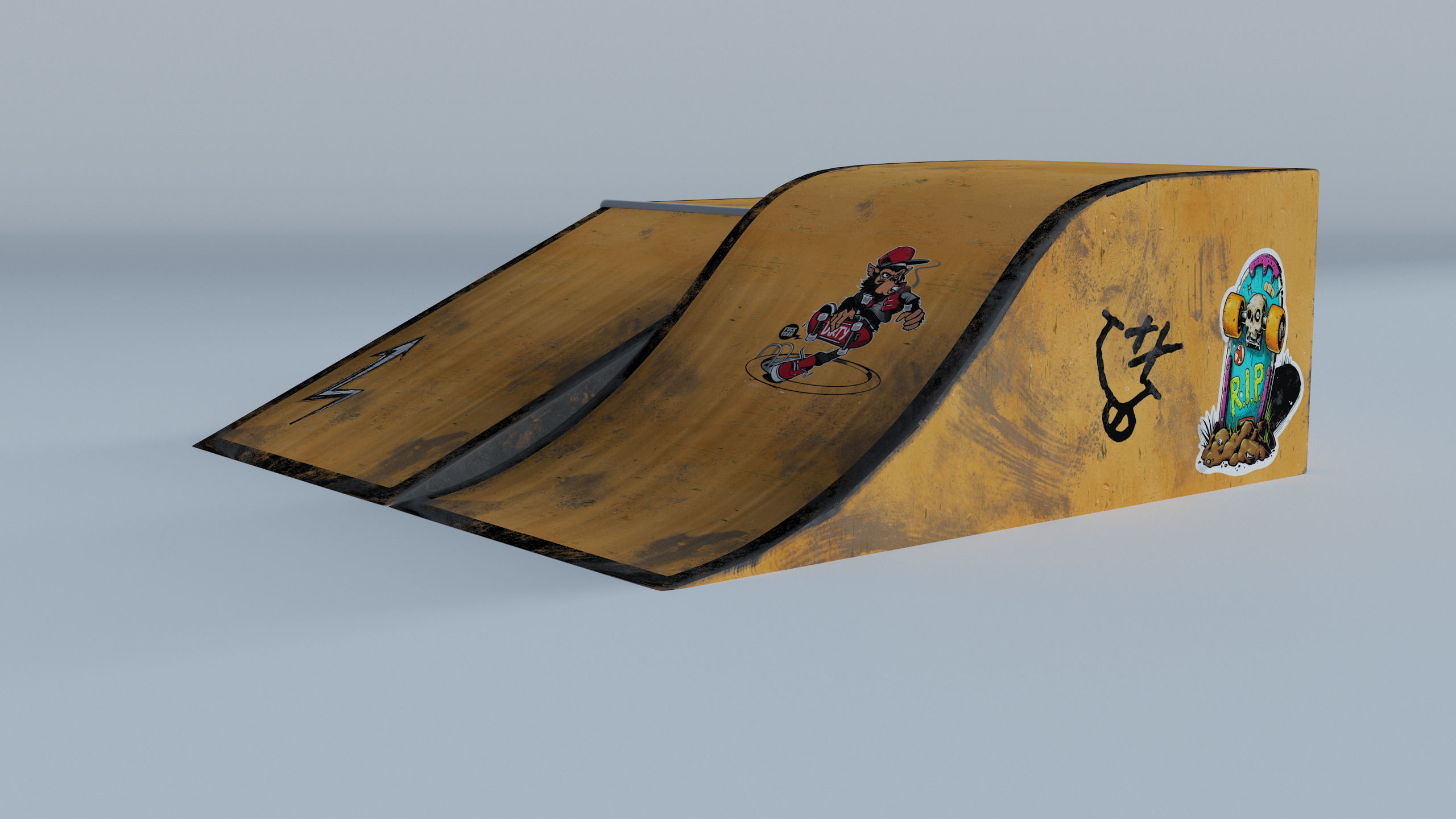 Skate Park Low-poly 3D model_44