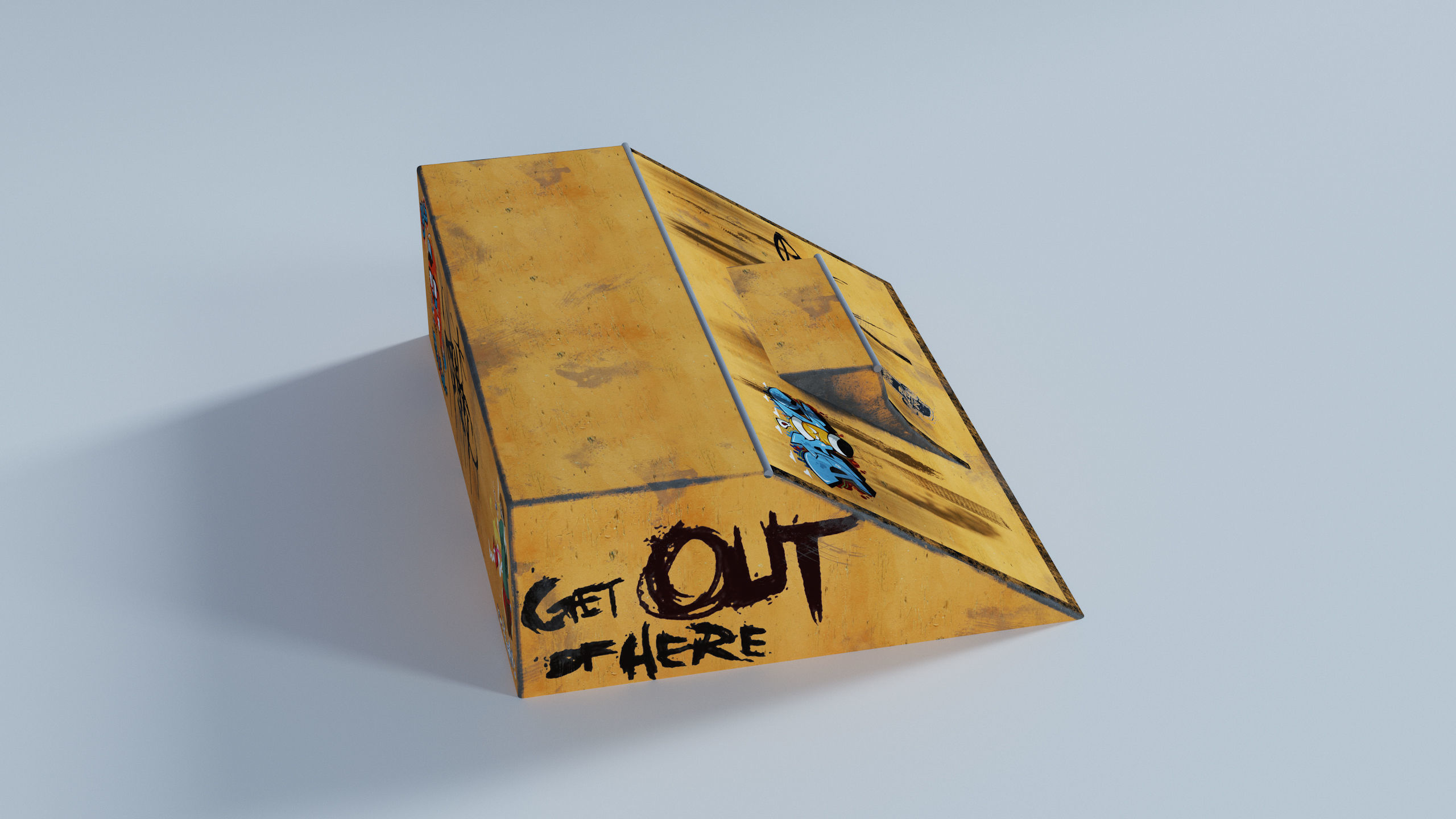 Skate Park Low-poly 3D model_8