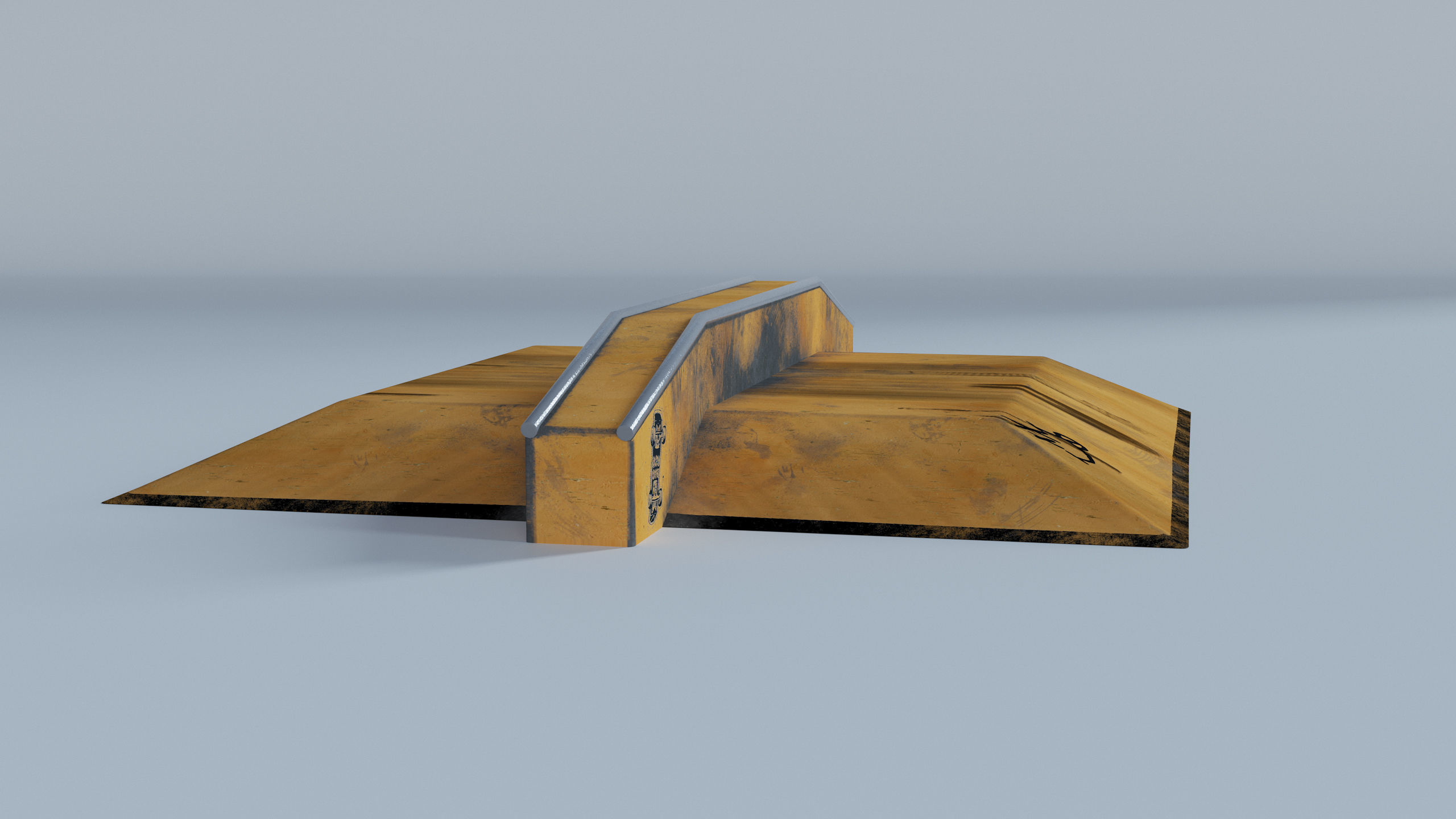 Skate Park Low-poly 3D model_16